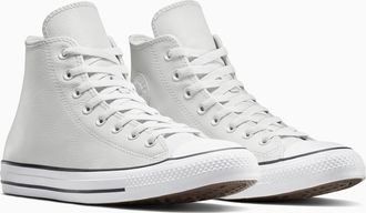 Converse Sneaker CONVERSE CHUCK TAYLOR ALL STAR LEATHER, Herren, Gr. 44,5, grau (barely grau, barely grau), Leder, Schuhe Sneaker
