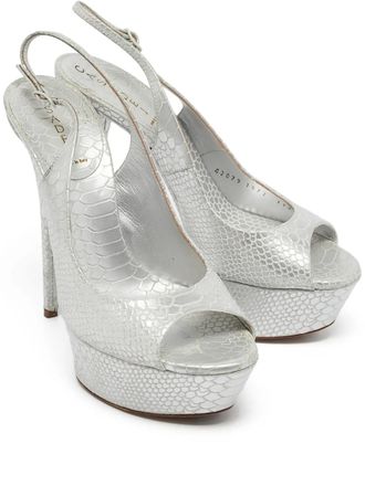Casadei platform peep-toe sandals - Silver