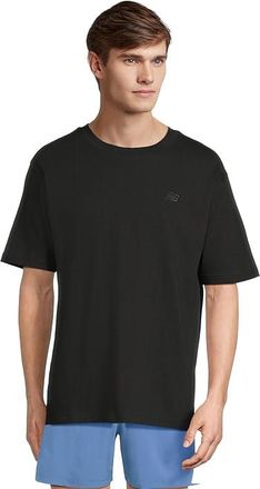 New Balance Athletics Cotton T-Shirt Mens T Shirt Black : LG