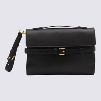 Moschino Black Leather Shoulder Bag