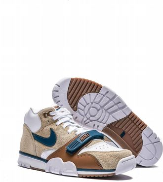 Nike Mens Air Trainer 1 Shoe In White/blue/beige