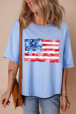 Azura Exchange Patriotische Boog Waterverf T-shirt