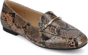Journee Collection Wrenn Flat in Brown Snake at Nordstrom Rack, Size 8.5