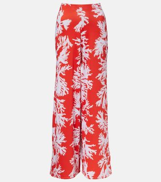 Alexandra Miro Cleo printed jersey palazzo pants