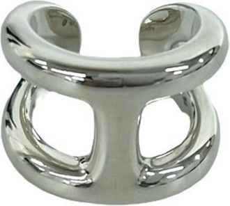 Herm&egrave;s Silver Silver 925 Band Ring (Pre-Owned)