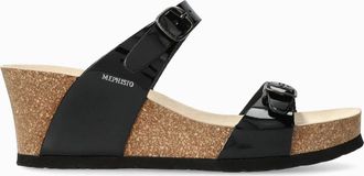 Mephisto Womens Luisa Wedge In Black Patent