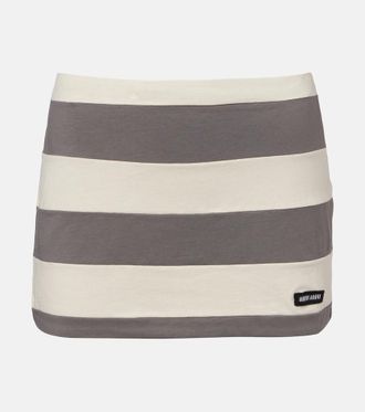 Miu Miu Minigonna in jersey di cotone a righe