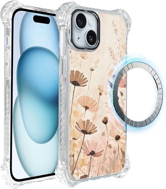 OEM Funda Ibizu Dropguard Ultra Para Iphone 15 Con Magsafe, Estilo Bohemio, Color Pradera Floral