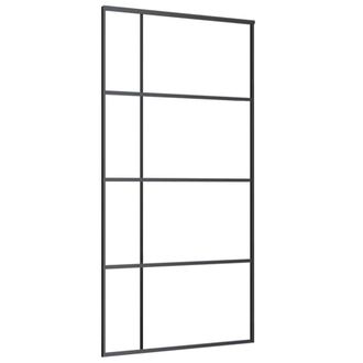 Berkfield Home Sliding Door ESG Glass & Aluminium 102.5x205 cm Black