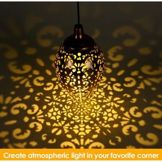 OEM Paquete De 2 Luces Solares Colgantes Para Exteriores, Para Decoraci&oacute;n De Jard&iacute;n, Impermeables, Para Balc&oacute;n Y Patio, Con Un Bonito Dise&ntilde;o (flor)