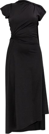 Victoria Beckham Black Asymmetric Midi Dress