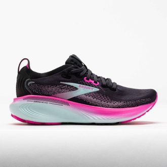 Brooks Womens Adrenaline Gts 25 Running Shoes In Black/pink/aqua