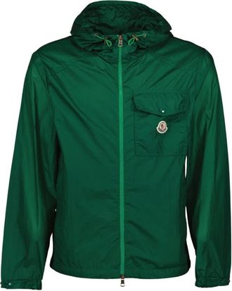 Moncler Hoge-hals Ritsjas - Heren - Zomerjassen - Groen - XL - Nylon - Jassen