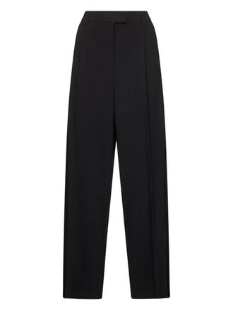 Blanca Vita pleated straight-leg trousers - Black
