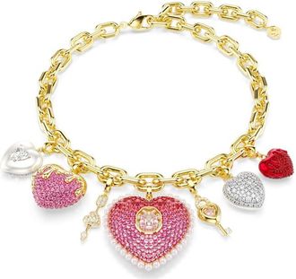 Swarovski Idyllia Heart Key Charm Necklace
