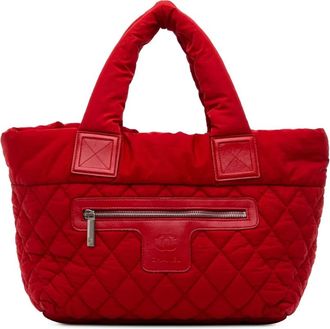 Chanel Borsa tote Coco Cocoon piccola in nylon trapuntato 2009-2010 - Verde