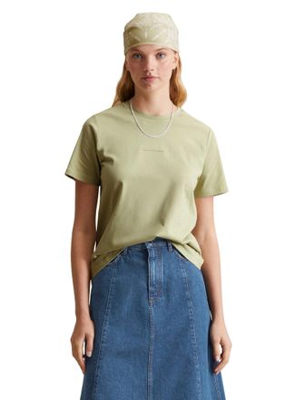 Marc O'Polo Denim T-Shirt MARC OPOLO DENIM, Damen, Gr. XL, gr&uuml;n (elm gr&uuml;n), Single Jersey, Obermaterial: 100% Baumwolle, regular fit, Rundhals, Shirts T-Shirt, Basic, k
