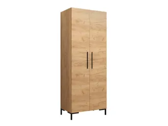 Mirjan24 Armario Tivsoa 109, Craft Roble + Negro, 196x74x44cm, Puertas De Armario: Con Bisagras, N&uacute;mero De Estantes: 2