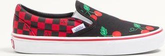 Valentino Garavani Valentino Garavani and Vans Slip-On Fabric Trainer with Maxi Cherryfic Print and VLogo Checkerboard Print Woman RED/BLACK 36.5