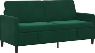 vidaXL Sof&aacute; Con Almacenamiento Verde Oscuro 172 X 78 X 87 Cm Poli&eacute;ster Vidaxl