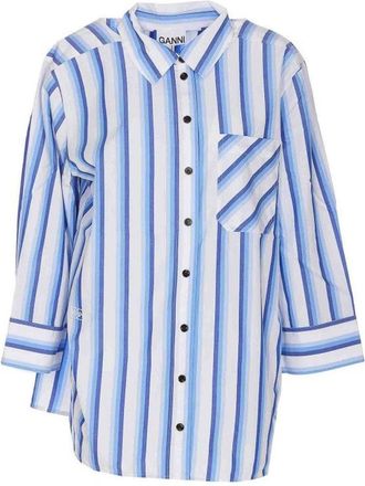 Ganni Cotton Striped Shirt