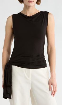 Renee C Side Tie Stretch Modal Top in Black at Nordstrom Rack, Size X-Small