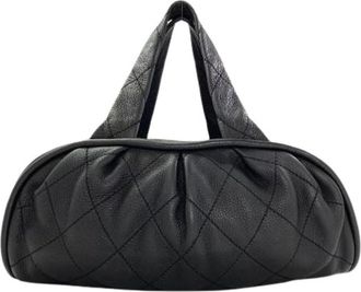 Chanel Pre-owned Boston Bag - Dames - Vintage Handtas - Zwart - ONE Size - Leer - Vintage