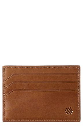 Johnston & Murphy Rhodes Weekend Leather Card Case in Tan Full Grain at Nordstrom