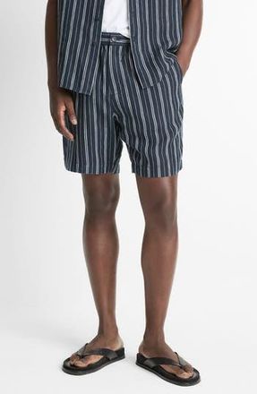 Vince Stripe Hemp Beach Shorts in Coastal Blue at Nordstrom Rack, Size Xx-Large