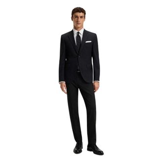 HUGO BOSS Heren H-Genius Virgin Wool Broek (Zwart)