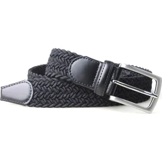 PX Los Angeles Stretch Braided Belt in Black at Nordstrom Rack, Size 34