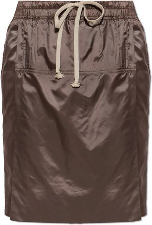 Rick Owens Kilt Shorts - Dames - Korte rokken - Bruin - S - Polyester - Rokken