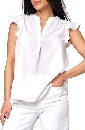 Gibsonlook Flutter Sleeve Top in Ivory at Nordstrom Rack, Size Xx-Small