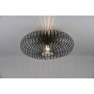 Trio Leuchten Trio Lighting - Plaf&oacute;n Negro Jaula Abierta Ellissi Negro Johann &Oslash;50 Cm