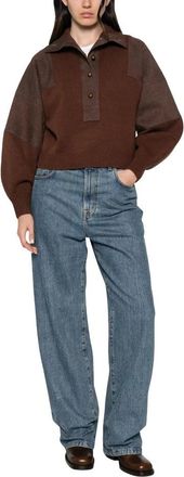 Sessun Wyssal Sweater - Dames - Coltruien - Bruin - M - Wol - Truien & Vesten