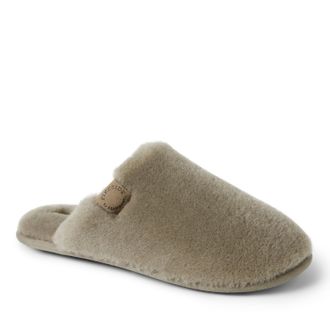 Dearfoams Mens Fireside Broome Genuine Shearling Scuff