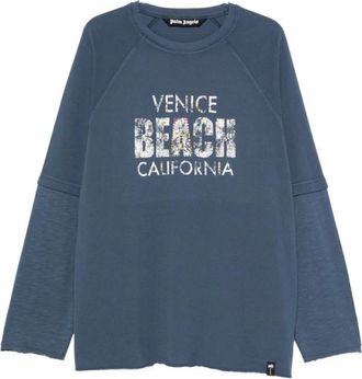 Palm Angels Hombre, Sudaderas, Azul, Talla: XL
