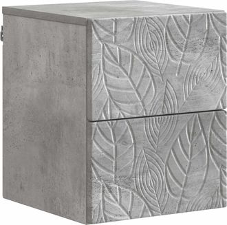 vidaXL Mesita De Noche De Pared Gris Hormig&oacute;n 34,5 X 33 X 40 Cm Vidaxl