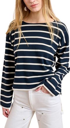 La Ligne Long Sleeve Breton Tee in Navy/ecru at Nordstrom, Size X-Large