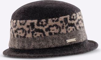 Casual Looks Ballonm&uuml;tze CASUAL LOOKS, Damen, schwarz (schwarz, gemustert), Wolle, M&uuml;tzen Ballonm&uuml;tze