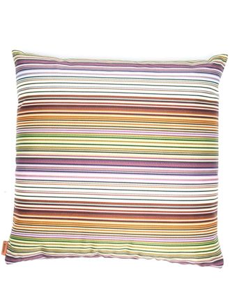 Missoni Home woven striped cushion - unisex - Cotton/Feather - One Size - White