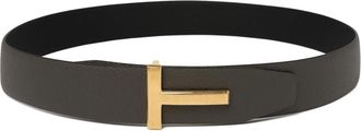 Tom Ford Smoke Grey Omkeerbare Leren Riem - Heren - Riemen - Grijs - 90 CM - Leer - Accessoires