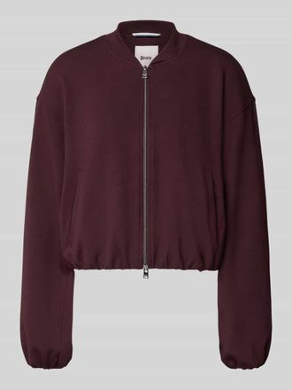 Brax Brax Regular Fit Sweatjacke aus Viskose-Mix Modell Becky.L in Bordeaux, Gr&ouml;&szlig;e 34