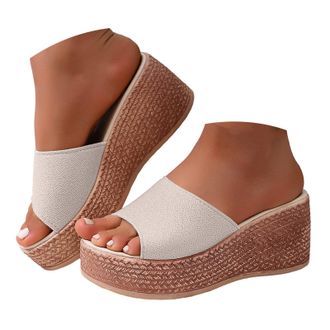 Generic Womens Platform Wedge Sandals Soft Spring Shoes Cork Orthopedic Wedge Slipper for Women, Comfortable Open Toe Summer Sandals for Women 2026, Arch Supp