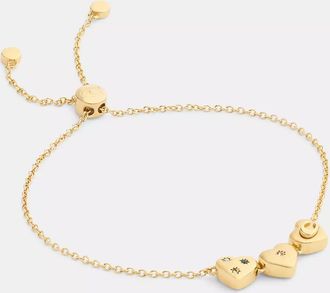 Coach Heart Cluster Slider Bracelet