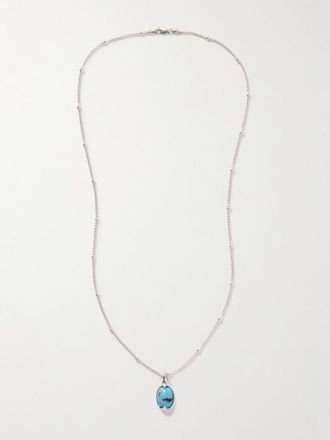 Loren Stewart Collana In Argento Sterling Con Turchese Orb - Blu