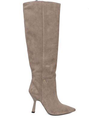 Patrizia Pepe 110 mm suède enkellaarzen - Beige