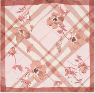 Burberry Watercolour Check Silk Scarf