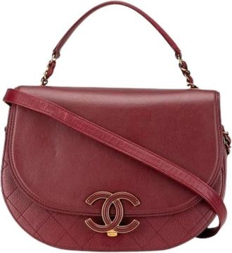 Chanel Pre-owned Medium Coco Curve - Dames - Vintage Handtas - Rood - ONE Size - Leer - Vintage