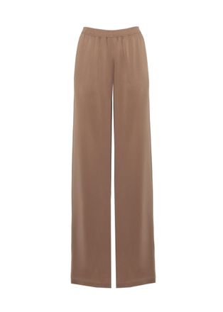 Fabiana Filippi Brown Drawstring Viscose Straight-Leg Pants